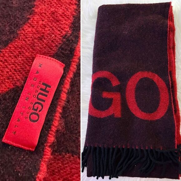 ᴇᴜᴄ ʜᴜɢᴏ ᴍᴇɴꜱᴡᴇᴀʀ ʀᴇᴅ/ʙʟᴀᴄᴋ ᴡᴏᴏʟ ꜰᴏᴜʟᴀʀᴅ ꜱᴄᴀʀꜰ - Picture 5 of 17